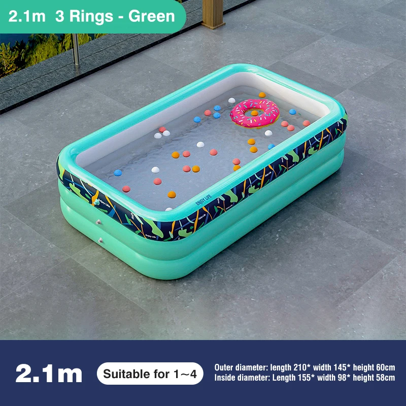 Inflatable Swimming Pool Children\'s Thickened Pool Foldable Large Paddling Pools Summer Ourdoor Party