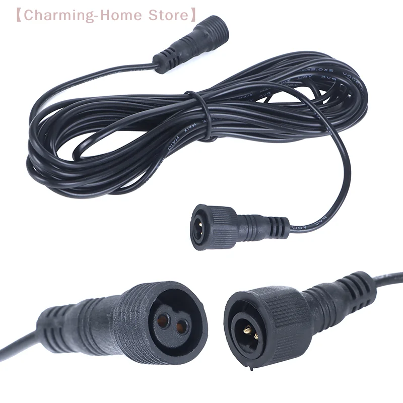 【M】5 Meter Extension Cable For Solar Spotlight Waterproof Cable 2 Pin Male To Female Connector Floodlight Universal 5M Cable