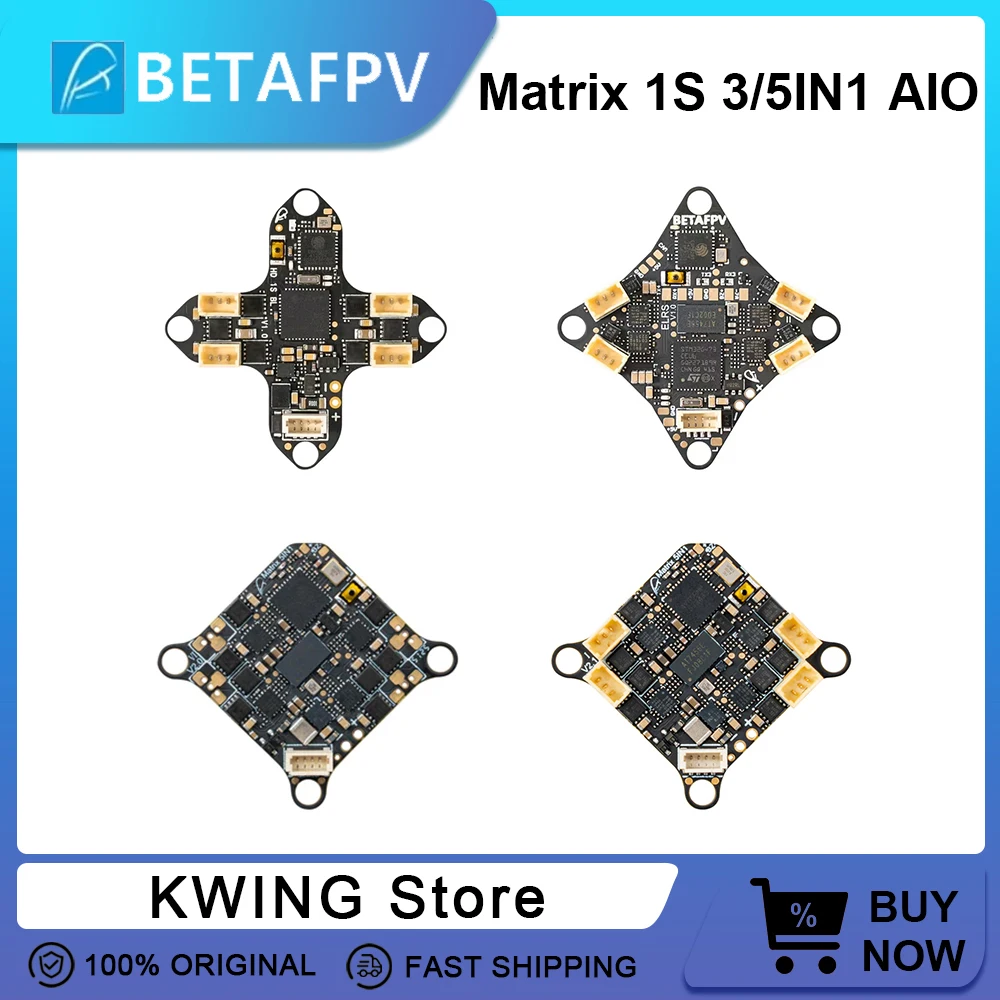 BETAFPV Brushless Flight Controller Matrix 1S 5in1 I/II AIO & 1S 3in1 FC 5.8G VTX For FPV Air65 Air75 Meteor75 Pro Whoop Drone