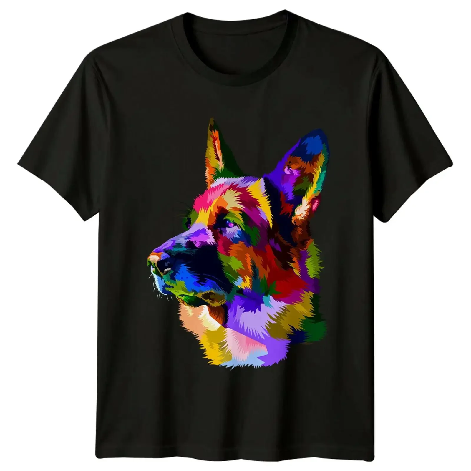 German Shepherd Dog Breed Animals Men's T Shirt Women's Top vintage Washed Top For Everyday Wear Breathable graphic Slightly