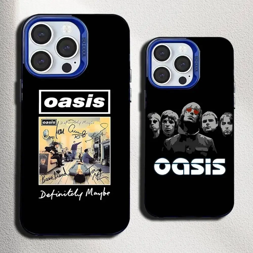 

Band O-Oasis Phone Case For iPhone 16,15,14,13,12,11,Mini,Pro,SE,MAX Blue Matte Silicone Cover