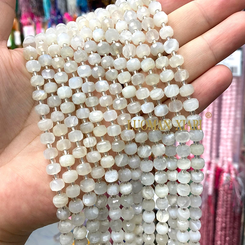 الحجر الطبيعي جوهرة جنوب الأخضر اليشم 6x8 مللي متر الأوجه Rondelle خزر عازل لصنع المجوهرات أساور يدوية إكسسوارات جذابة