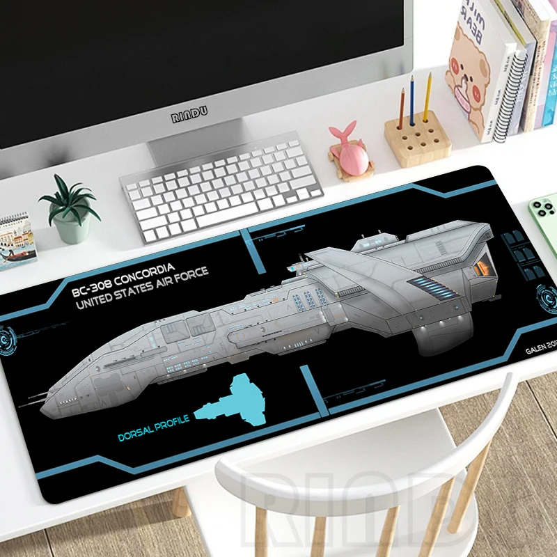 

Spaceship Gaming Mousepads Desk Rug Gamer Mousepad Large Mouse Mats Desk Pad Table Carpet Design Mouse Pads High Quality