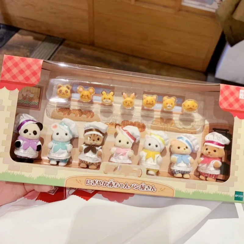 

Jp Limited Edition Collection Forest Baby Family Chef Baby Family Series Cute Flocking Doll Toy Desktop Decora Birthday Gifts