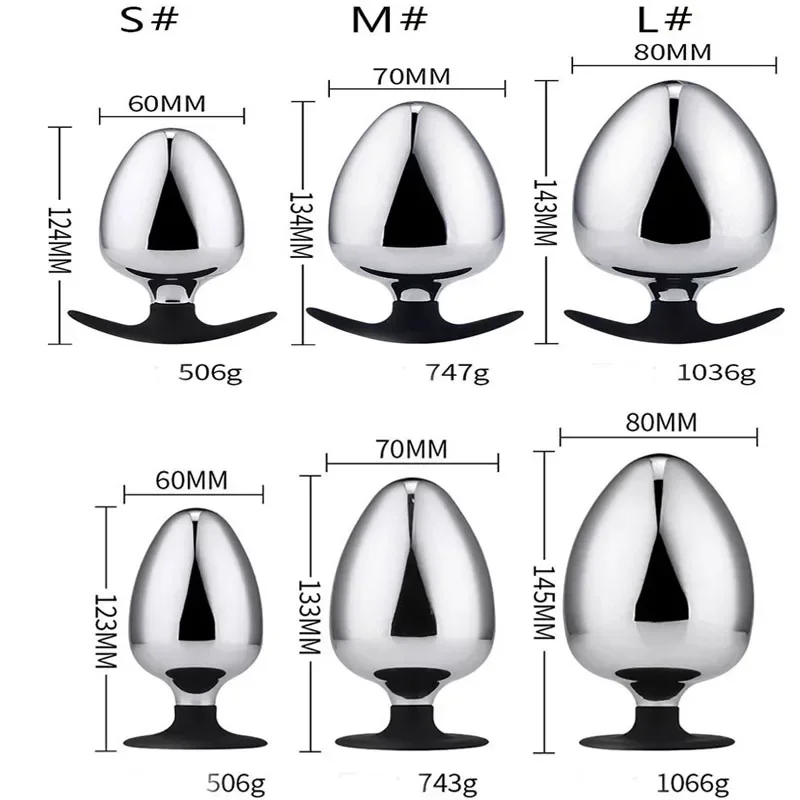 Hot Selling Anal Plug Dildo Huge Fist Strap On Sex Toys For Men/Women Masturbators Stainless Steel Toys Big Butt Plug Wearable