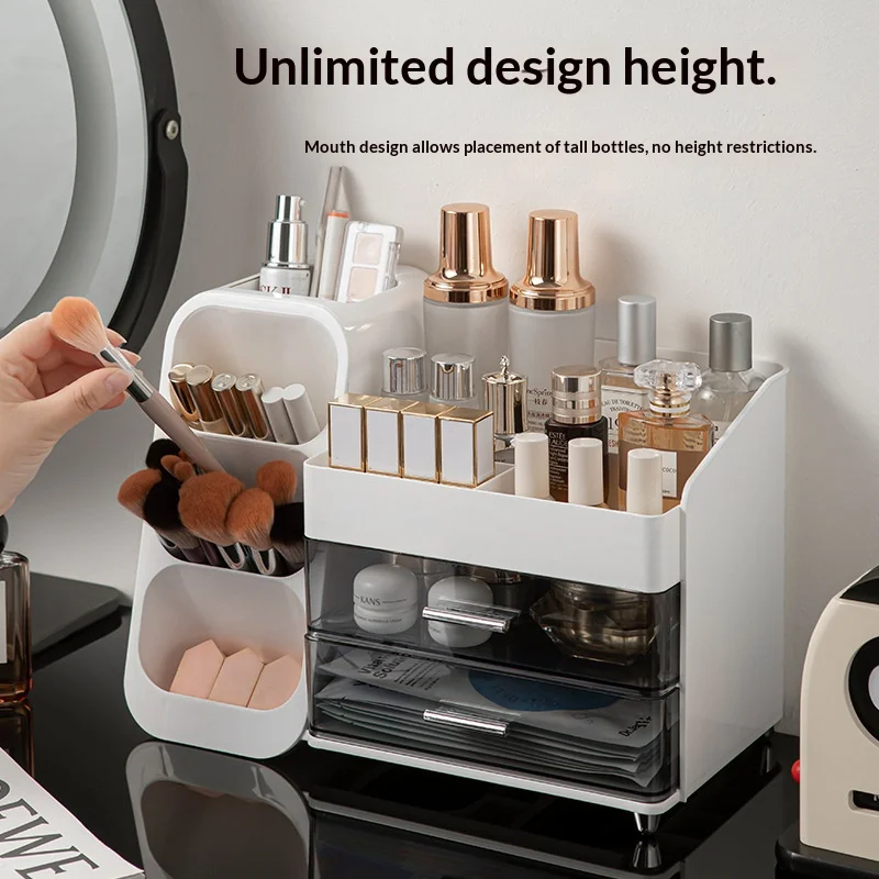 

1pc Cosmetic Storage Box – Lipsticks, Skincare, Multi-Compartment Organizer Rack, Home Dressing Table, Premium, Large Capacity