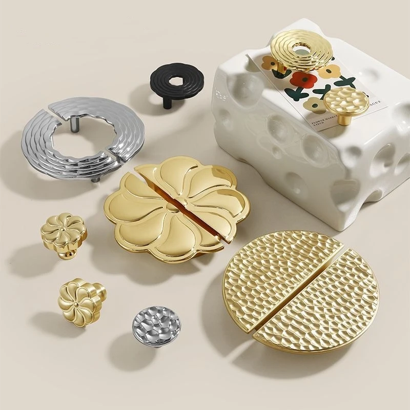 1pcs Cabinet Knobs Round Zinc Alloy Drawer Pulls for Bathroom Vanity Kitchen Cupboard Wardrobe Door Furniture Hardware