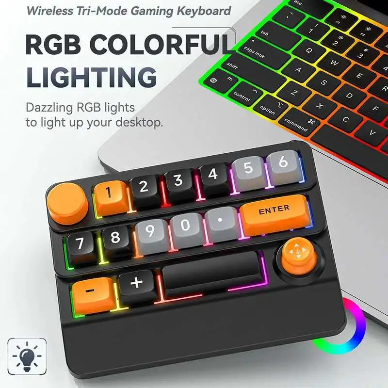 Tri Mode Examination Wired Mechanical Keyboard Full Key Hot Plug Key Wire Separation Design Macro Programming Game Keyboard