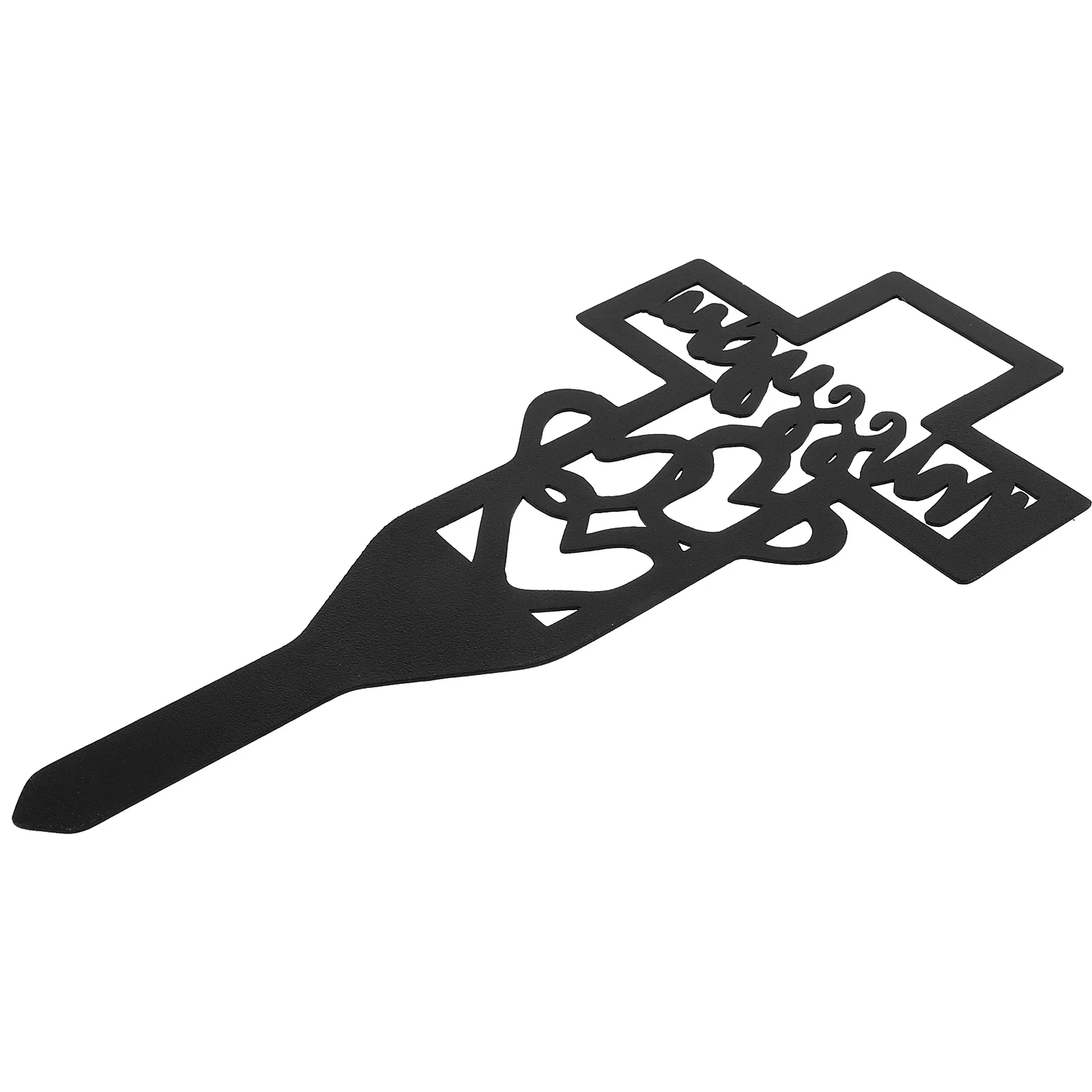 

Memorial Decoration 250x125mm Black Grave Marker Cemetery Stake Garden Lawn Cemeteries Outdoor Metal Yard Sign