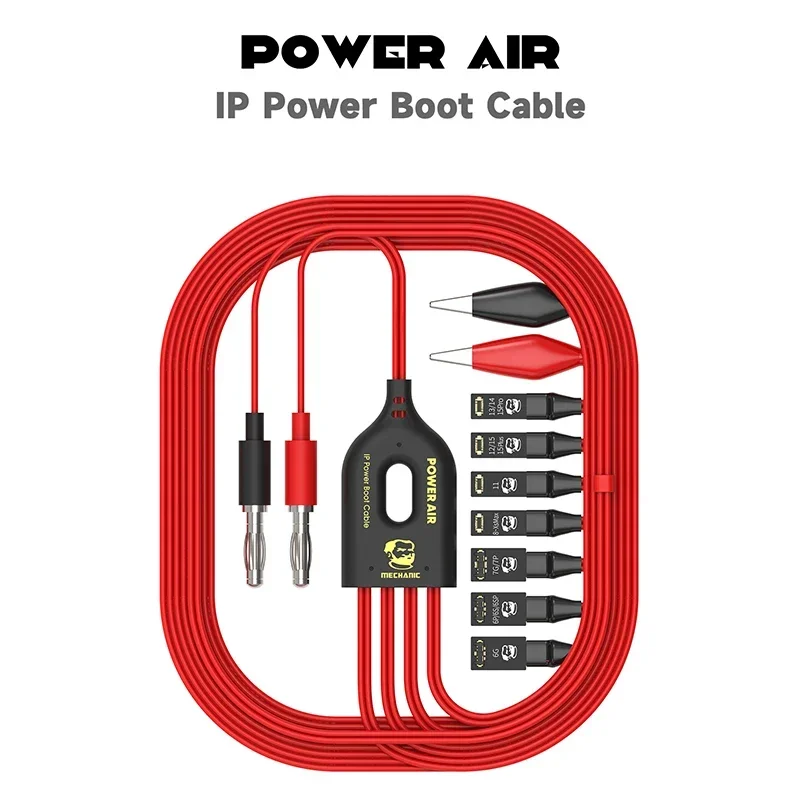 MECHANIC POWER Air Power Boot Cable for IPhone 6-15Pro Max Current Detection Mainboard Repair Phone Power Supply Boot Line Tool