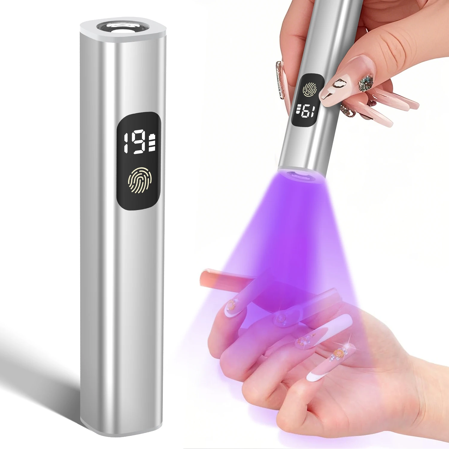 

Mini Portable UV LED Nail Dryer – Rechargeable Handheld Gel Polish Curing Lamp, Compact Aluminum Alloy Design