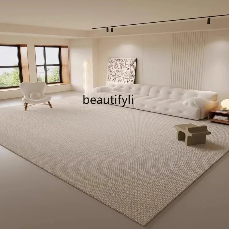 Italian wool carpet living room new light luxury high-end household wool sofa carpet cream wind bedroom carpet