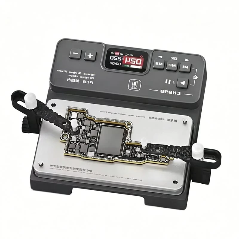 T19C PCB Heating Platform 40-260°C Heating Platform With 3 Presets And Clamping For Phone Repair EU Plug
