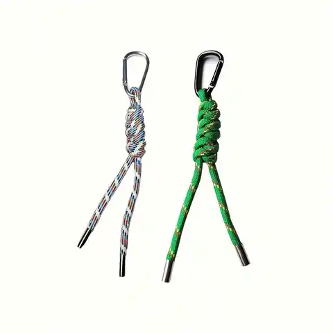1Pcs DIY zipper Colorful Braided Lanyard Keychain fashion water bottle rope children's clothing pendant luggage bag hanging