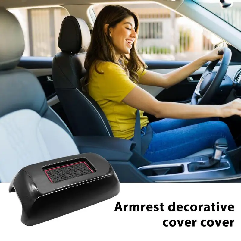 Car Center Console Protector Car Center Console Cover Adhesive With Storage Tray Enhance Car Interior Decor Precise Fit Armrest