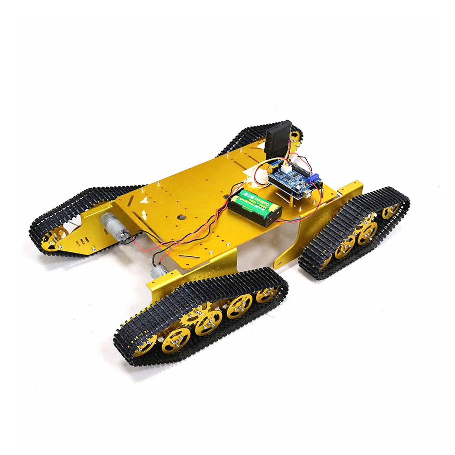 T900 Bluetooth/Mango/WiFi RC Control Robot tanque chasis Kit de coche con placa de desarrollo R3 + 4 tablero de controlador de Motor de carretera DIY