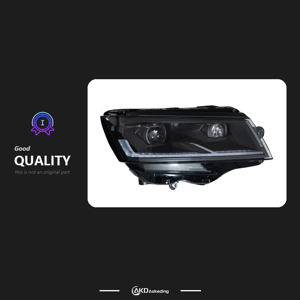 2PCS AKD Head Lamp for VW Multivan T6.1 LED Headlight Projector Lens 2019-2024 Dynamic Signal Drl Automotive Accessory