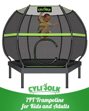 Description Picture 5 of itemTrampoline Outdoor ASTM Approved, Recreational Kids Trampoline with Enclosure Net and Ladder, Anti-Rust Indoor Trampoline for Ad