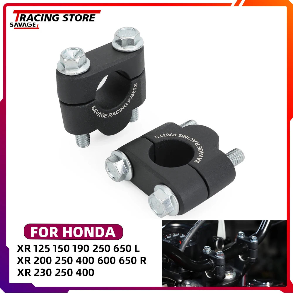 New For HONDA  XR 125 150 190 200 230 250 400 600 650 Motorcycle Handlebar Riser Bar Mount Handle Clamp XR150 XR190 XR250 XR650