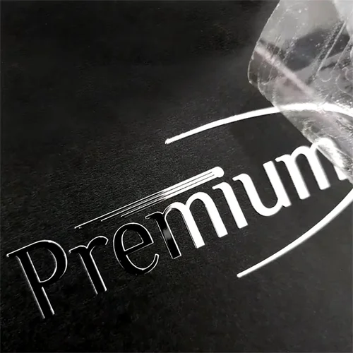 Imagen 2 del producto 100 Uds. Pegatina de transferencia personalizada 3D, pegatina de transferencia dorada y plateada brillante, logotipo de la empresa, impresión UV de boda, pegatina de transferencia personalizada