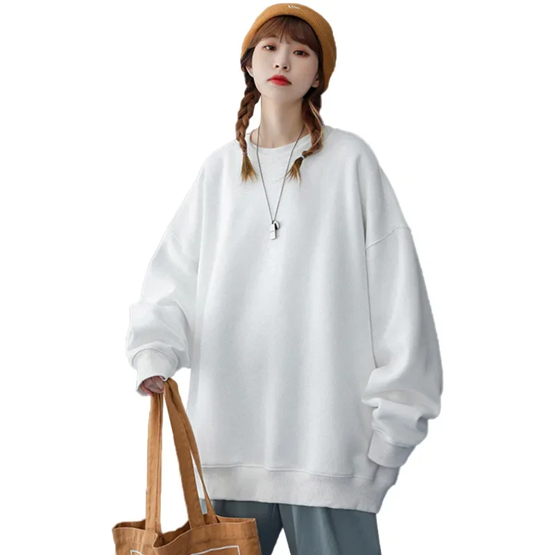2025 New Autumn Woman's Hoodies Oversize Female Loose Solid Thicken Warm Women Sweatshirts Lady Oversized Hoodie