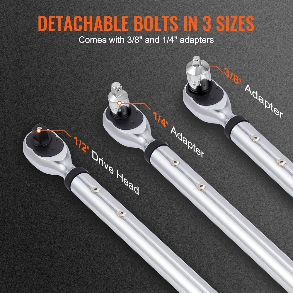 VEVOR digitale momentsleutel 1/2 inch aandrijving met bereik van 25-250ft-lb/34-340n-m, ±2% nauwkeurigheid, 3 standen instelbaar elektronisch koppel W