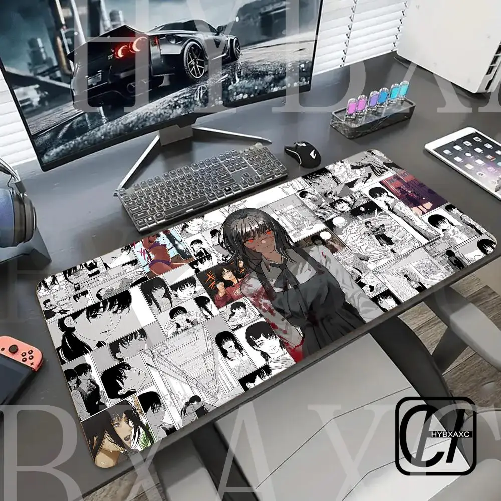 

Kawaii Anime Girls Reze Mousepad XXL Laptop Gamer Non-slip Desk Mat Japan Comic Style Chainsaw Man HYBXAXC Speed Keyboard Pad
