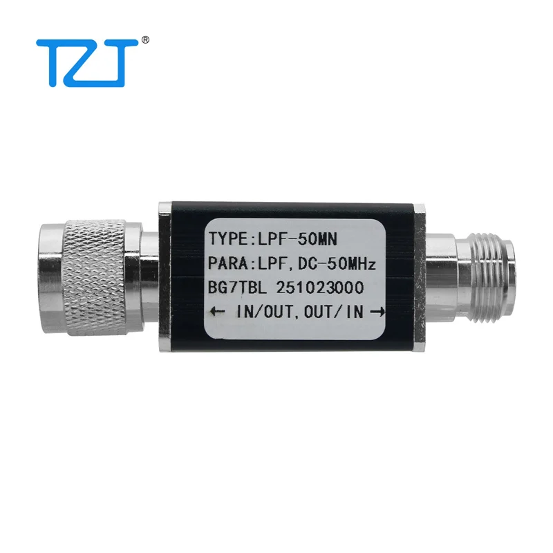 

TZT LPF-40MN 40MHz/LPF-50MN 50MHz Low Pass Filter 50ohms LPF High Quality RF Accessory with N Male to N Female Connector