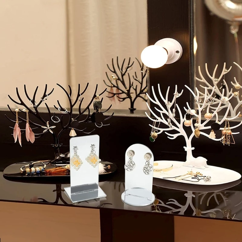 Clear Acrylic Jewelry Rack Needle-style Ear Storage Shelf Earrings Display Board Ear Studs Display Rack for Women