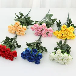 37CM Artificial Roses with 12 Heads Bride Holding Flowers Home Decoration Wedding Hall Road Guidance Decoration