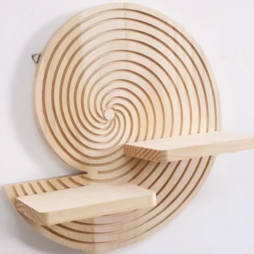 Irregularly Shaped Wooden Wall Shelves Natural Vintage Wall-Mounted Planter Shelf Boho Style Floating Shelf Laundry Room