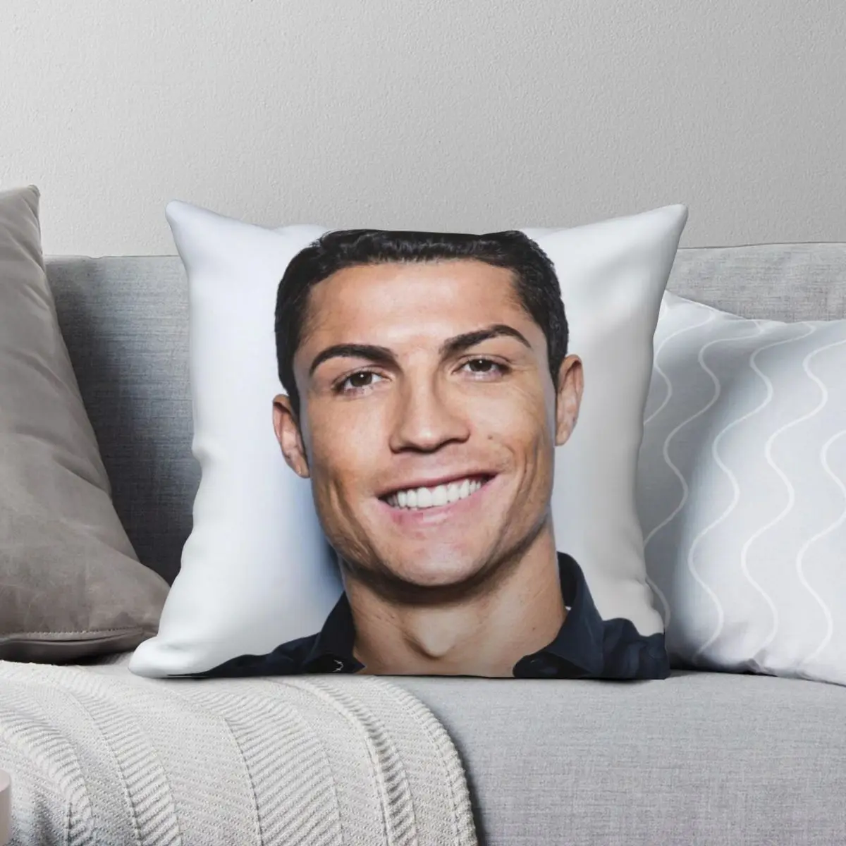 Cristiano Ronaldo Footballer Square Pillowcase Polyester Linen Velvet Creative Decorative Throw Pillow Case Sofa Cushion Cover