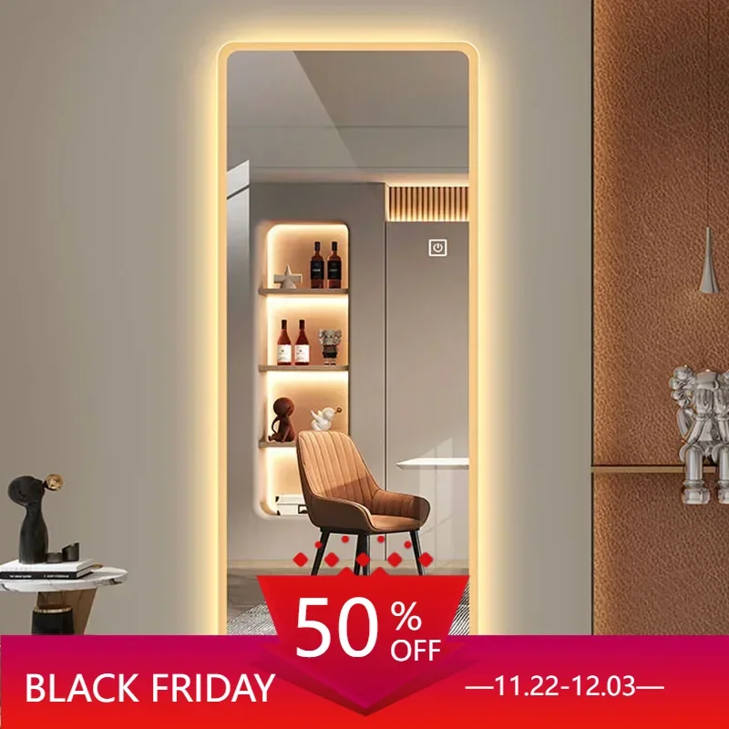 Bright Decorative Bath Mirrors Large Full Body Led Anti Fog Bath Mirrors Rectangular Luminous Dekoracyjne Lustra Decoration Home