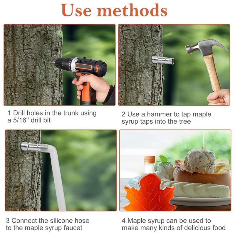 New 304 Stainless Steel Maple Faucet Tip Maple Syrup Tapping Kit Maple Syrup Synthetic Filter Trunk Faucet