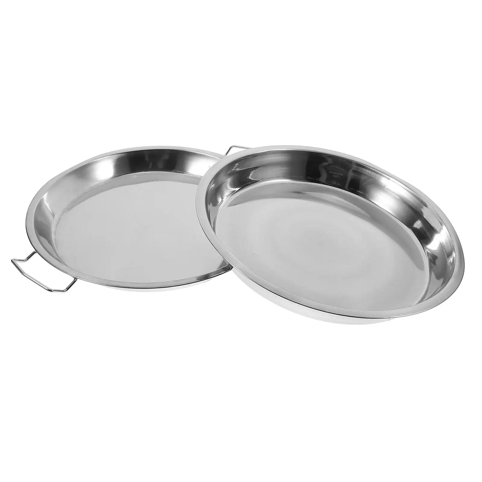 

Stainless Steel Steamer Plates Kids Toddler Food Holder Steaming Appetizer Dish Heat Resistant Round Plates Storage