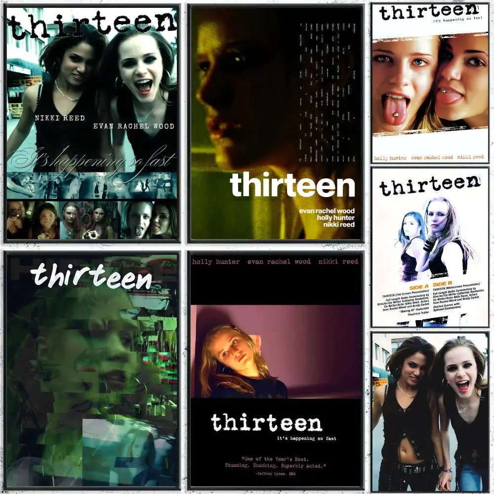 Movie Thirteen Poster Self-Adhesive Waterproof Wall Stickers Coffee Bar Home Wall Decor