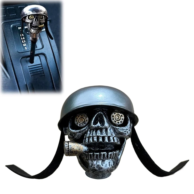 Personalised Skull Soldier Grip Handle Metal Car Gear Knob Devil Skull Shifter Handle Skeleton Style Auto Transmissions Parts