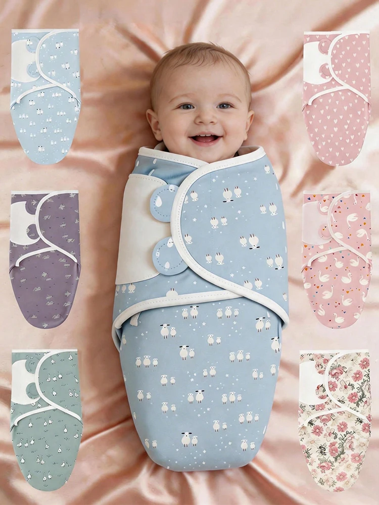 

1Pc Newborn Swaddle, Anti-Startle Newborn Wrap, Snug-Fit Baby Swaddle, Soft and Comfortable - Breathable - Washable - Colorfast, All-Season Newborn Wrap, Easy to Wrap, the Perfect Gift for Your Baby!