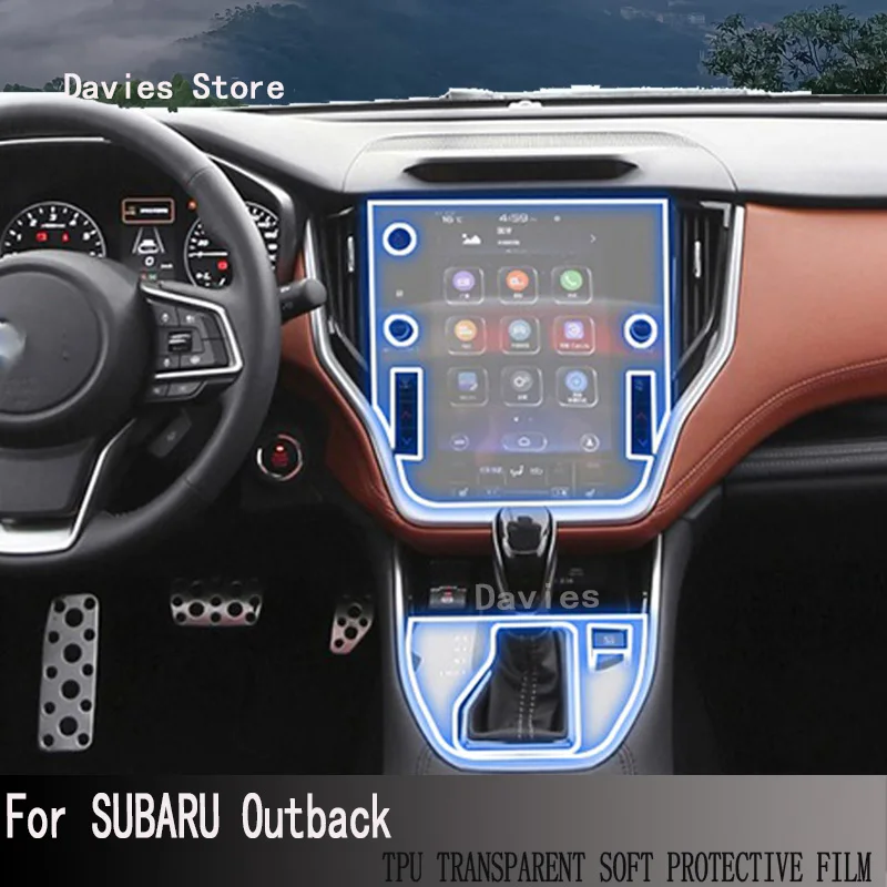 

For SUBARU Outback（2020-2023）-Car GPS Navigation LCD Screen TPU Protective Film Protector Decoration Stickers