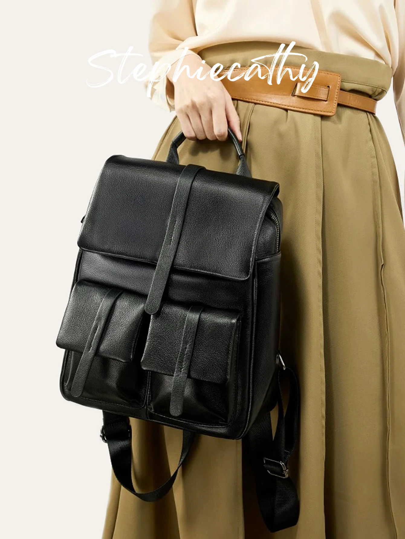 SC 럭셔리 정품 가죽 배낭 여성 대용량 가방 기능성 학교 가방 배낭 일일 여행 대학 휴가