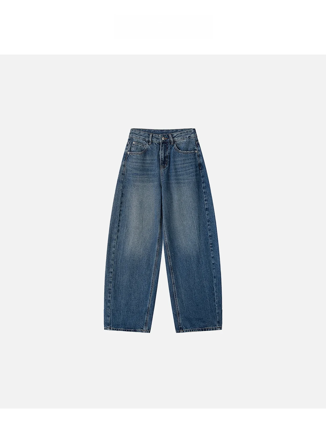 

Classic Retro Design Loose Fit Versatile 00% Cotton Denim Jeans JINGJING2025 New Parallel Universe Straight Leg Trousers