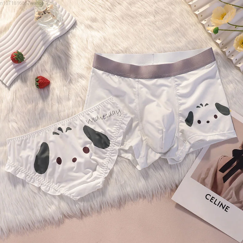 Sanrio Hello Kitty Melody Cinnamoroll Pochacco Two Set Of Couples Underwear Panties Cute Cartoon Boxer Shorts Briefs 2pcs Set