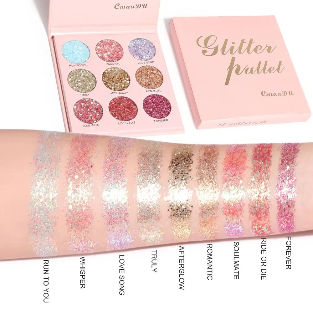 Pailletten Oogschaduw Palet Glitter Poeder Hoogglans Oogschaduw Dienblad Feest Make-Up Pailletten Kerst Make-Up Tslm1