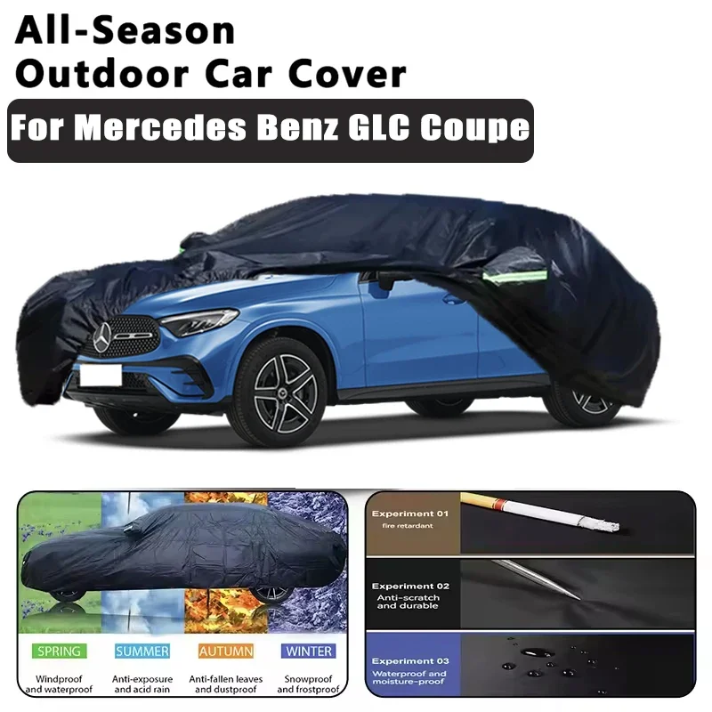 

For Mercedes Benz GLC Coupe Car Covers Outdoor Waterproof Dustproof Sun Rain Snow Protection Thick Oxford Cloth Full