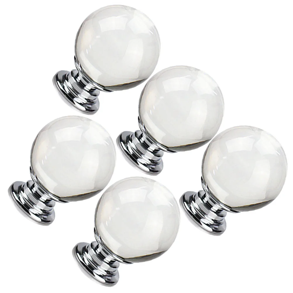 

5Pcs 30mm Crystal Drawer Knobs Durable Ceramic Pull Handles for Cabinets Wardrobes Chests Home Decoration Cabinet Knob