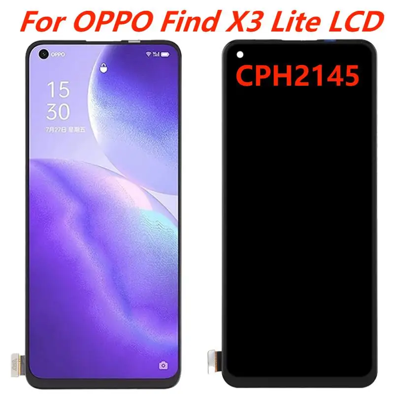 

6.43" Original AMOLED/TFT For OPPO Find X3 Lite CPH2145 LCD Display With Frame Touch Panel Screen Digitizer Assembly Replacement