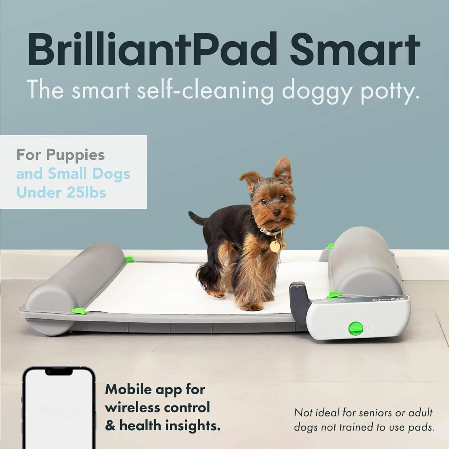 

Smart Indoor Dog Potty for Small Pets | Self Cleaning with Odor Control, AI Health Monitoring, Puppy Training Alternative to