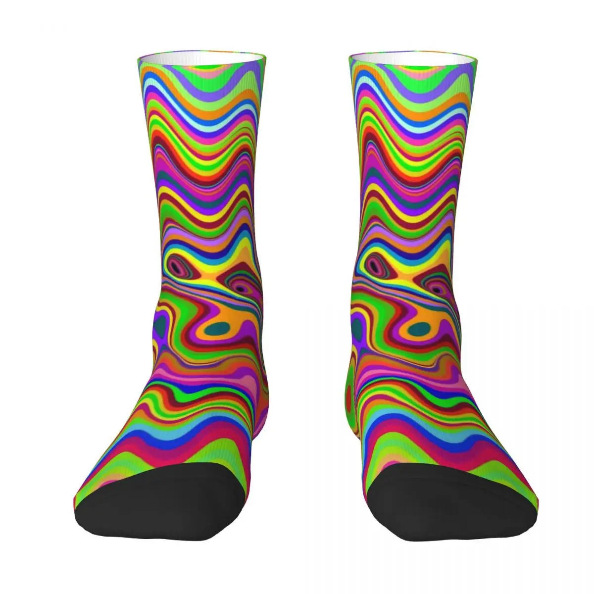 Psychedelic Pop Art Socks Spring Liquid Swirl Print Stockings Funny Women Comfortable Socks Graphic Skateboard Anti Skid Socks