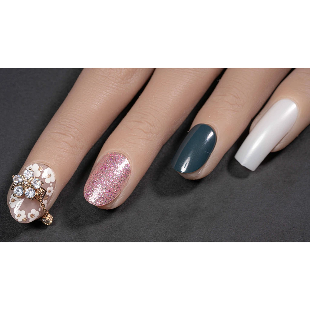 

Manicure Practice Finger Training Finger Silicone Finger Model for Acrylic Gel Nails Training Display Tool