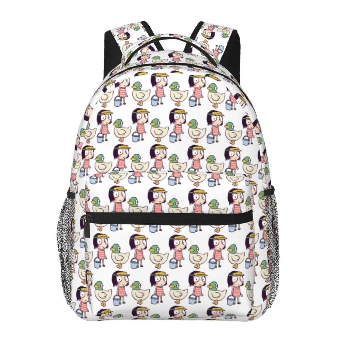 

Vintage Friend Little Girl Her Pet Backpack Student Boys Girls BookBag Children School Bag Computer Shoulder Bags for Men Women
